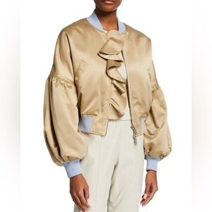 STINE GOYA Briar' Ruffe Bomber Jacket - Gold